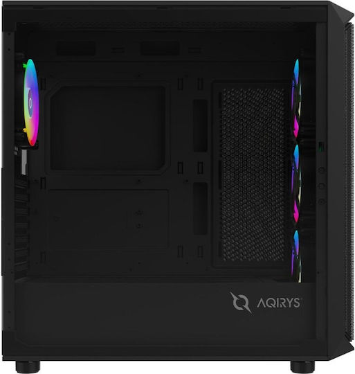 Aqirys Wezen PRO Gaming Middle Tower Carcasă Calculator cu Fereastră Laterală și Iluminare RGB Negru