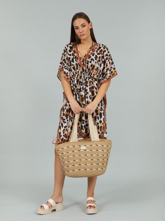 Kaftan mit Animal-Print 41089