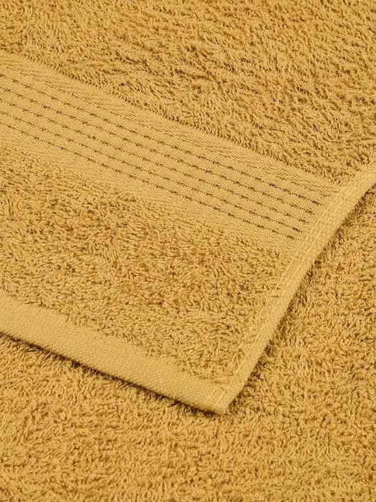 vidaXL Πετσέτα Σώματος 100x150εκ. Χρυσό 2τμχ Βάρους 360gr/m²