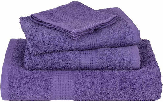vidaXL Badehandtuch 100x200cm Lila 2 Stück Gewicht 360g/m²