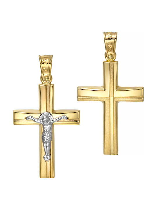 Papoulidis Jewellery Χρυσός Σταυρός 14Κ Διπλής Όψης Papoulidis Jewellery Χρυσός Σταυρός 14Κ Διπλής Όψης