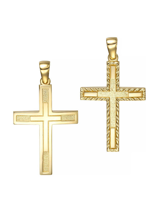 Papoulidis Jewellery Χρυσός Σταυρός 14Κ Διπλής Όψης Papoulidis Jewellery Χρυσός Σταυρός 14Κ Διπλής Όψης