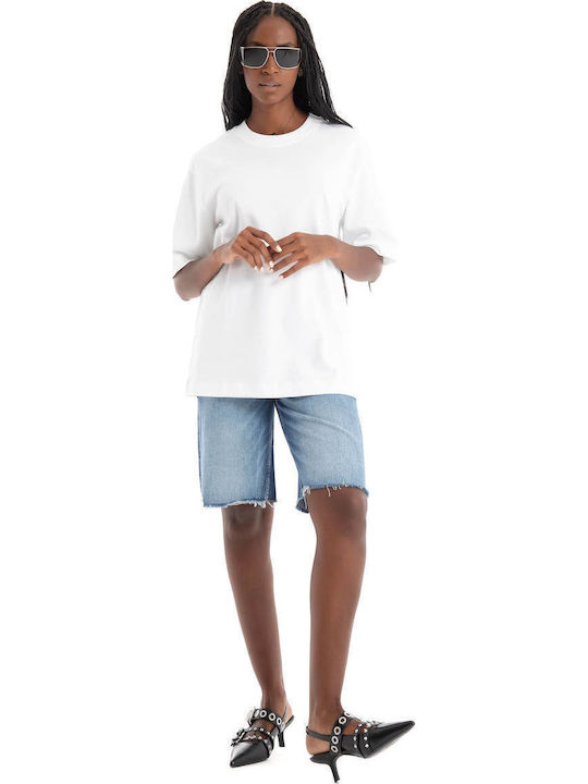 Women's Shorts Medium Aged Denim