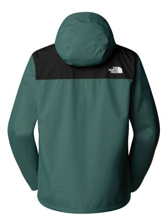 Antora Jacket Waterproof and Windproof Duck Green, Tnf Black