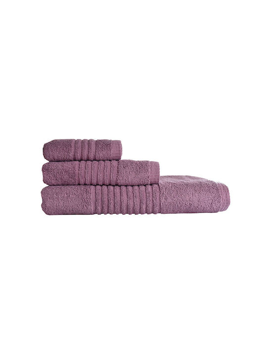 Homeline Πετσέτα Χεριών 5005 30x50εκ. Mauve Βάρους 600gr/m²