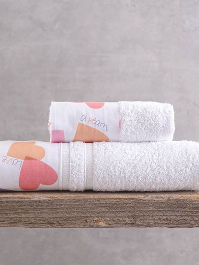 Rythmos Rythmos Badetücher Set 2 Stück Zoey Weiß Gewicht 500gr/m²