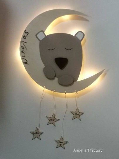Commemorative Wall Light "Teddy Bear" Birth Details