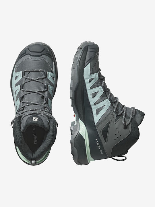 Salomon X Ultra 360 Mid Women's Hiking Waterproof Boots With Gore-Tex Membrane Gray
