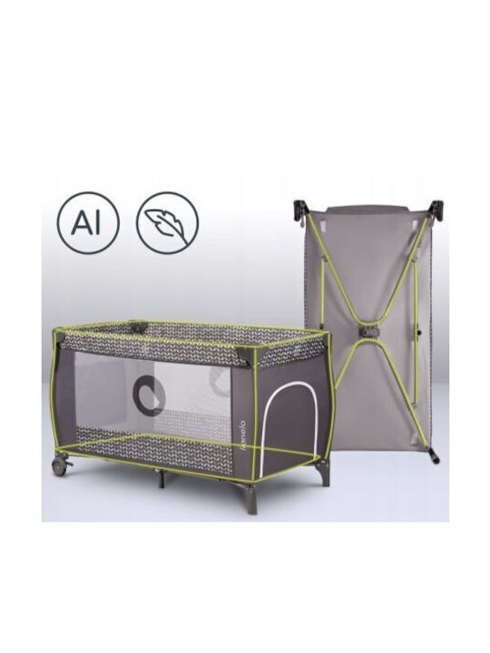 Lionelo Sven Plus Playpen 2 Levels with Changing Table & Mattress Beige Latte 127x65cm