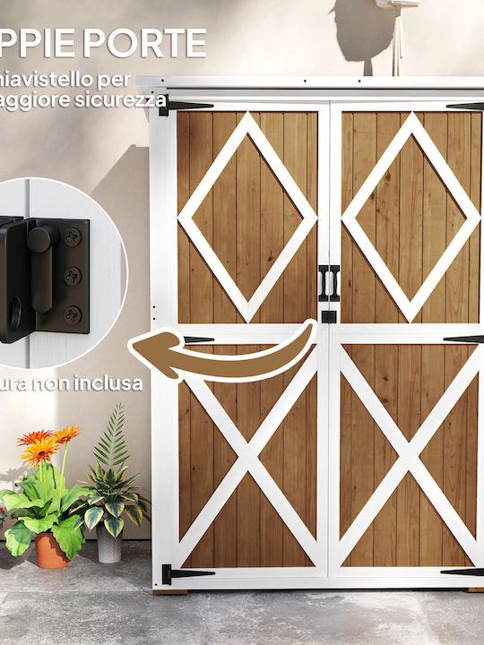 Wooden Garden Shed L1.165xW0.57xH1.67m