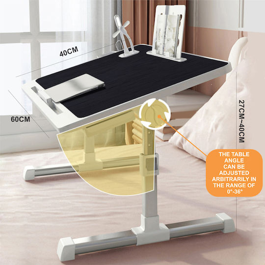 Linomag Τραπεζάκι για Laptop Adjustable, Foldable, 60cm x 40cm x 27cm