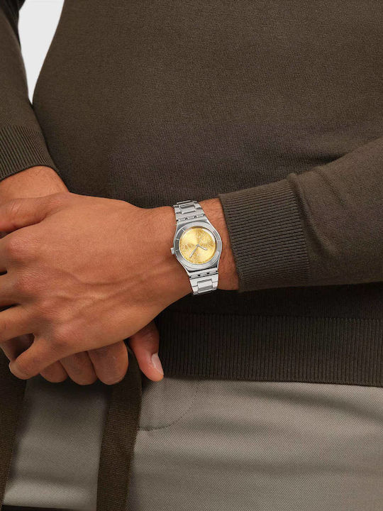 Swatch Swatch Γυναικείο Ρολόι 33mm Μπαταρίας με Ασημί Μεταλλικό Μπρασελέ