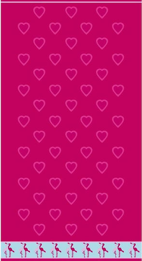 Dimcol Jacquard Egyptian 420 Cotton Fuchsia 165x87cm