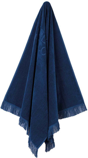 Das Home Beach Towel Cotton Blue with Fringes 70x170cm.
