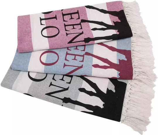 Greenwich Polo Club Beach Towel Pareo Pink with Fringes 170x80cm.