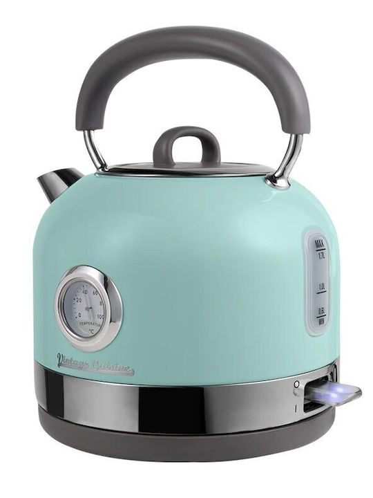 Retro Ceainic cu Filtru Inox Verde 1700ml
