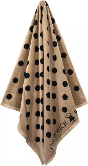 Greenwich Polo Club Beach Towel Cotton Brown 170x90cm.