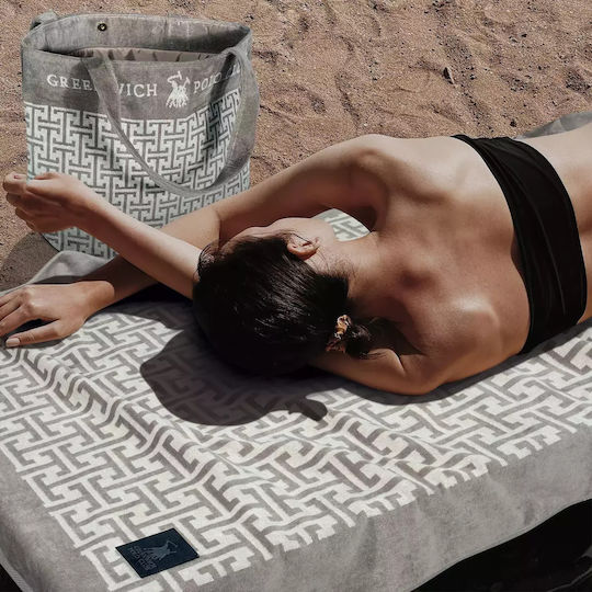 Greenwich Polo Club Beach Towel Cotton Beige 180x90cm.