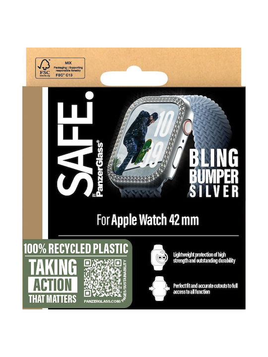 PanzerGlass Θήκη Σιλικόνης σε Ασημί χρώμα για Apple Watch Series 10, 42mm