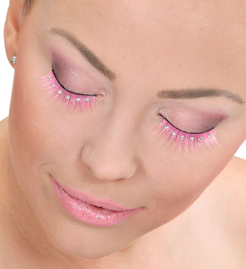 Karneval Wimpern Rosa
