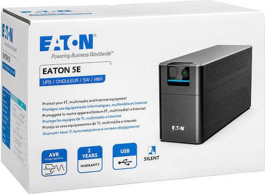 Eaton 5E Gen2 700 USB UPS Line-Interactive 700VA 360W με 2 Schuko Πρίζες