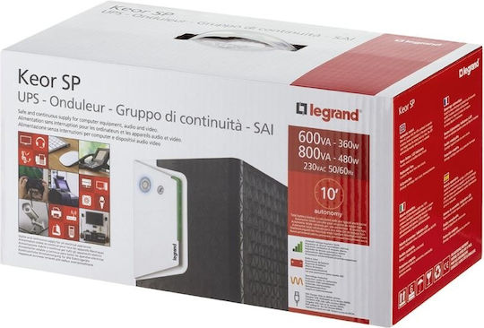 Legrand KEOR SP UPS Line-Interactive 1500VA 900W with 4 Schuko Outlets