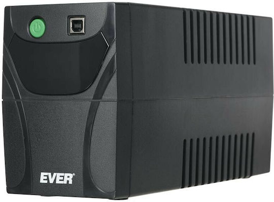 Ever EASYLINE 850 AVR USB UPS (VI) Интерактивна Линия 850VA 480W с 2 Schuko AC Гнезда