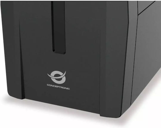 Conceptronic ZEUS02E UPS Line-Interactive 850VA 480W με 4 IEC Πρίζες