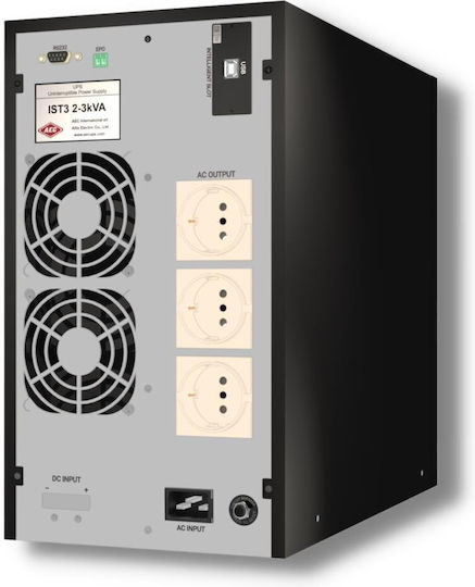 AEC IST3 UPS On-Line 3000VA 3000W με 3 Schuko Πρίζες