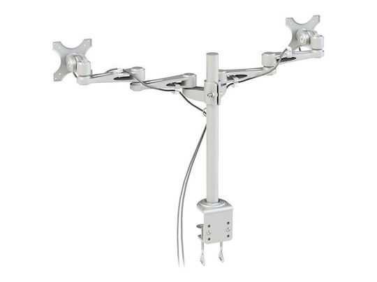 Newstar FPMA-D935D Βάση Γραφείου για 2 Οθόνες έως 27" με Βραχίονα Ασημί