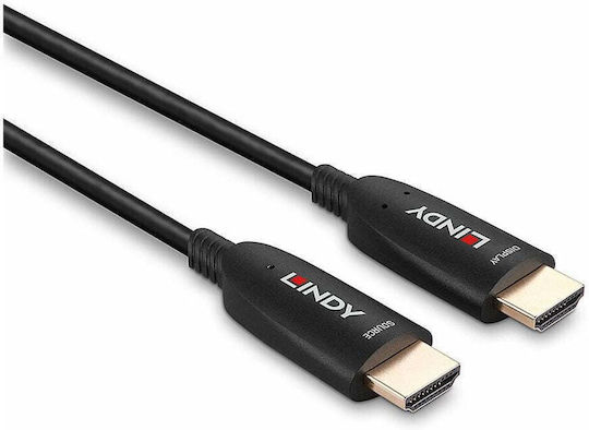Lindy HDMI 2.1 Ultra High Speed 48Gbps 4K 120Hz HDR VRR Cable HDMI Male - HDMI Male 30m Black
