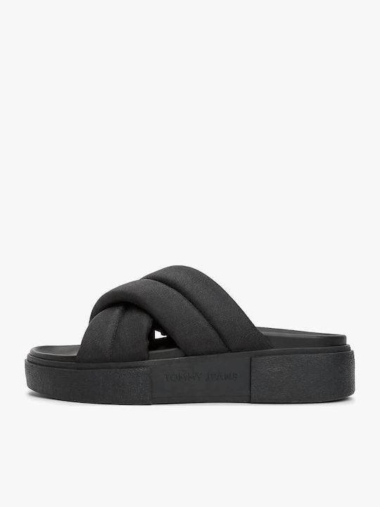 Women's Flat Sandals in Black Color