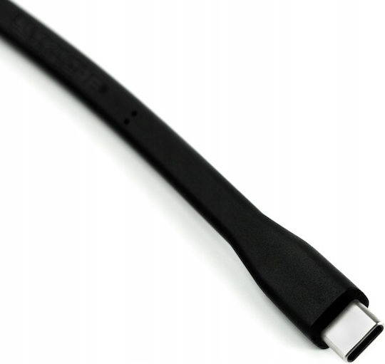 NiteCore Flexible Flat USB 2.0 Cable USB-C male - USB-C Μαύρο 0.2m 9060060251