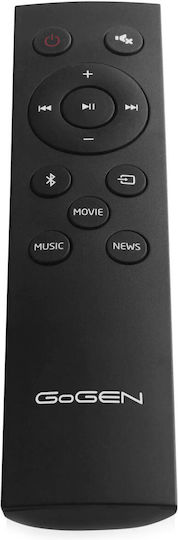 GoGEN TAS 950 WSB Soundbar 2.1 Bluetooth und HDMI 140W mit kabellosem Subwoofer und Fernbedienung Schwarz