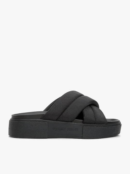 Women's Flat Sandals in Black Color