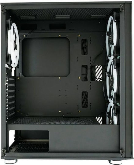 LC-Power Gaming 803W Lucid X Midi Tower Κουτί Υπολογιστή με Πλαϊνό Παράθυρο και RGB Φωτισμό Μαύρο