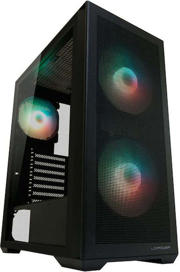 LC-Power 717B Gaming Midi-Turm Computergehäuse mit RGB-Beleuchtung Schwarz
