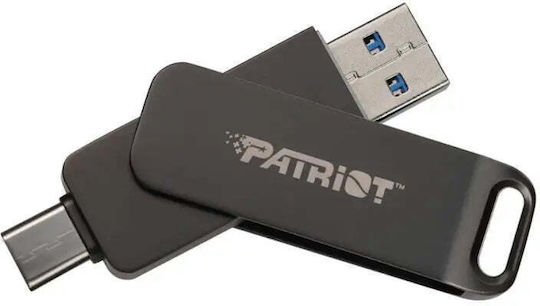 Patriot Rage 32GB USB 3.2 Stick με σύνδεση USB-A & USB-C Μαύρο
