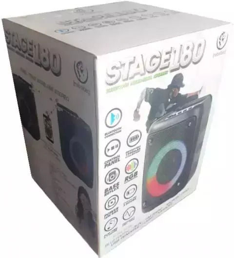 Rebeltec Караоке Система с Безжичен Микрофон и Светлинни Ефекти Stage 180 RBLGLO00046 Черен