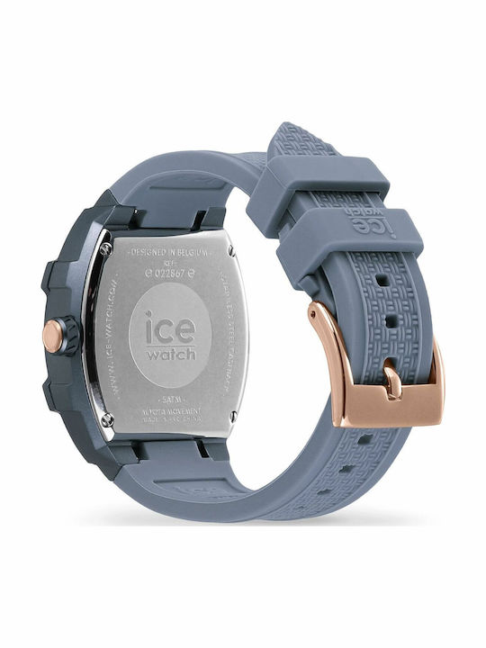 Ice Damen Uhr mit Türkis Kautschukarmband