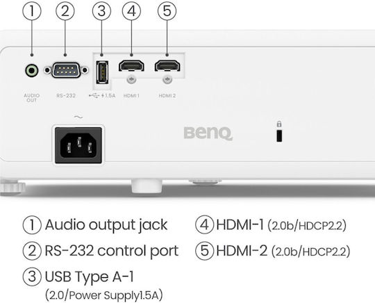 BenQ TK710 Projector DLP Full HD Laser με Ενσωματωμένα Ηχεία 9H.JSJ77.17E