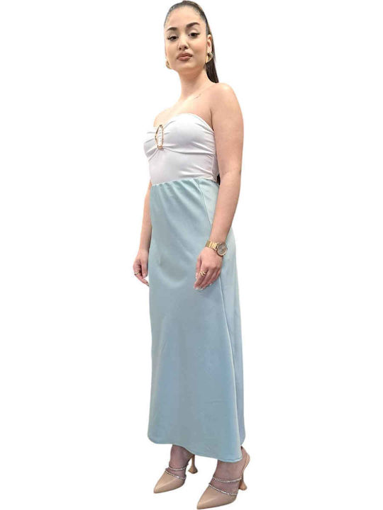 Satin Maxi Fustă Verde