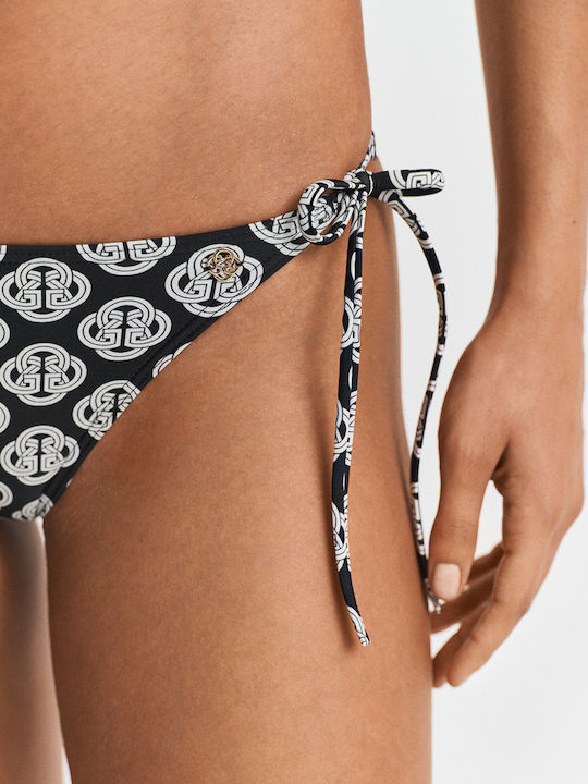 Bikini Slip με Κορδονάκια Black