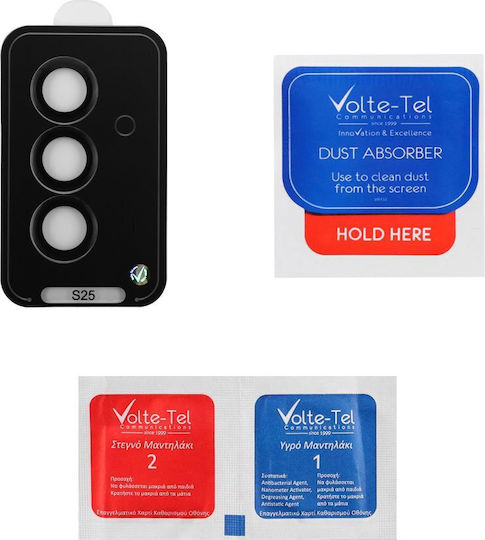 Volte-Tel Premium Easy Application Protecție Cameră Tempered Glass Black pentru Samsung S25 Plus 5G