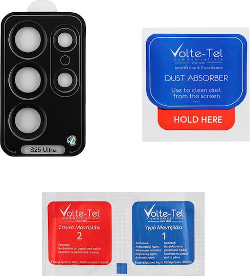 Volte-Tel Premium Easy Application Προστασία Κάμερας Tempered Glass Μαύρο για το Samsung S25 Ultra 5G