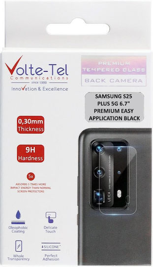Volte-Tel Premium Easy Application Protecție Cameră Tempered Glass Black pentru Samsung S25 Plus 5G