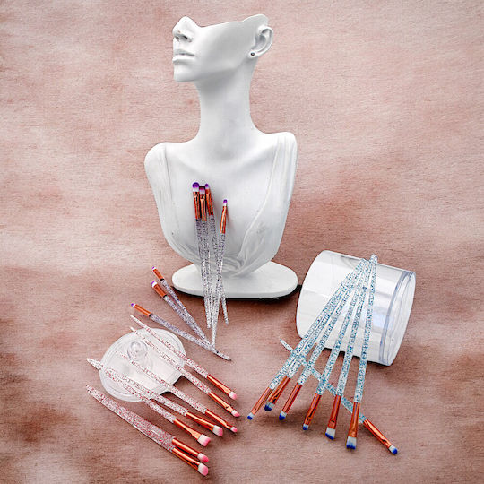 Set mit Make-up-Pinseln aus synthetischem Haar Griffe 7Stück