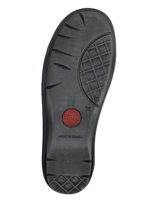 Leder Stiefeletten Damen Schwarz
