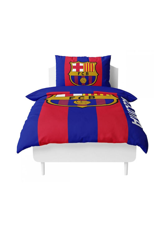 F.C. Barcelona Σετ Παιδική Παπλωματοθήκη Μονή Πολύχρωμη