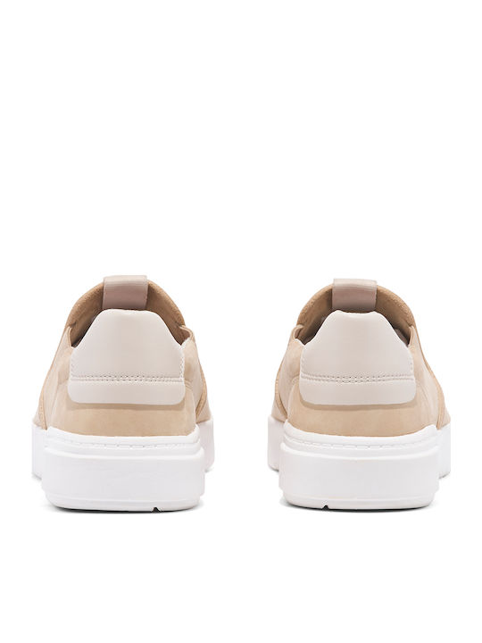 Seneca Bay de piele Slip-on-uri pentru bărbați Bej
